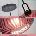 Mid Century Hanging Light Purple Glass Ceiling Pendant Lights Kitchen Island Vintage Pendant Lighting Striped Glass Globe Shade Modern Dining Room Pendant Light fixtures Black Finish