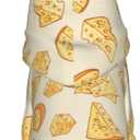 Yellow Cheese Pattern Dog Hoodies Pet Costume Clothes Winter Hoodies Sweaters for Small Dogs Medium (Black)