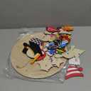 35 Pcs Christmas Interchangeable Highland Cow Welcome Sign Highland Cow Seasonal Wooden Hanging Door Decor Thanksgiving Farmhouse Hanging Sign for Front Door Xmas Party Decoration Gift(Lake Blue)