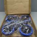 Stem Caster Wheels 5 inch Heavy Duty Threaded Stem Mount Casters Set of 4 with American Size UNC 1/2"-13 x 1 Swivel Industrial Castors with Safety Dual Locking Wheel for Furniture and Cart