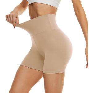 CAMPSNAIL Workout Biker Shorts Women - 3"/5"/8" High Waisted Tummy Control Spandex Booty Volleyball Shorts for Yoga Dance (Nude)