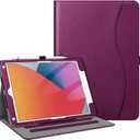 Fintie Case for iPad 9th / 8th / 7th Generation (2021/2020/2019) 10.2 Inch - [Corner Protection] Multi-Angle Viewing Stand Cover with Pocket & Pencil Holder, Auto Sleep Wake, Purple