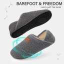 ATHMILE House Slippers for Women Men Indoor Barefoot Slippers Socks Furry Slip on House Shoes Cozy Comfy for Home Bedroom Travel Yoga (12-13 Women/11-12 Men, Dark Grey)