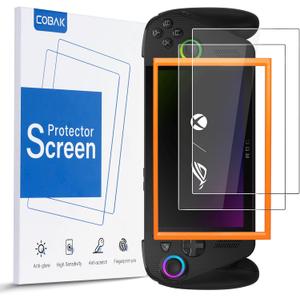 CoBak 2 Pack 9H Tempered Glass Screen Protector for 7" ASUS ROG Xbox Ally & ROG Xbox Ally X 2025 - with Alignment Frame, Fingerprint Resistant, Anti-Bubble, Touch Sensitive, Anti-Scratch, Ultra-Clear