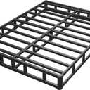 HOBINCHE 6 Inch Full Bed Frame with More Steel Slat Support,Low Profile Full Metal Platform Bed Frame with Round Corner Edges Support Mattress Foundation,No Box Spring Needed/Easy Assembly/Noise Free