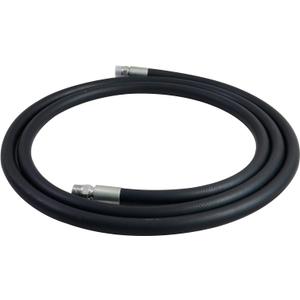 0.75 Inch x 10 Foot Neoprene Gasoline, Diesel, Biodiesel Fuel Pump Transfer Hose with Ground Wire and 3/4" Male Fittings, Black Fuel Transfer Hose Farm Fuel Hose 10FT