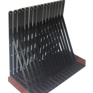 24 Pack L16 x H 10" Black Heavy Duty Shelf Brackets with Screws Metal Shelf Brackets Shelf Support Angle Brackets for Shelves L Brackets Heavy Duty Floating Shelf