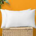 OTOSTAR Set of 2 Throw Pillow Inserts 12x20 Inch Premium Decorative Pillow Stuffer Rectangle Form Interior Sofa Pillow Inserts for Decorative Cushion Bed Couch Sofa Stuffer Pillow (White 2 Pack)