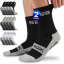 2 x SB SOX 2-Pair Grip Socks for Men – Non Slip Athletic Traction Socks for Soccer, Gym, Pilates, Training & Everyday Wear
