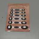 ChefAide Pack of 6Stainless Steel Magnetic Measuring Spoons Set, Dual Sided, Stackable, Adjustable Teaspoon and Tablespoon Measure Spoon with Leveler, Kitchen Gadgets Set 5