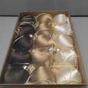 15 Pcs Christmas Satin Ornaments Balls 3.15 Inch Silk Christmas Tree Hanging Ornaments Luxury Xmas Tree Decorations Satin Xmas Bulbs for Winter Holiday Indoor Home Party Decorations (Champagne Brown)