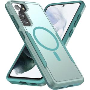 Teayoha for Samsung Galaxy S21 Case,[Compatible with Magsafe] [Military Grade Drop Tested] Shockproof Magnetic Tough Rugged Protective Phone Case -6.2 inch (Mint Green)