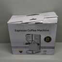 Espresso Machine 20 Bar, Compact Espresso Maker, Stainless Steel Professional Expresso Coffee Machines with Steam Milk Frother & 34oz Removable Water Tank for Home & Office, Latte, Cappuccino, Silver