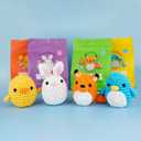 The Woobles Crochet Kit for Beginners - Easy Arts and Crafts Knitting & Crochet Animals Kit All in One Bundle As Seen On Shark Tank - (Penguin,Chick,Fox & Bunny) with Easy Peasy Yarn