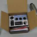 with 15 Adapters Pull Down Kitchen Sink Faucet Head Replacement, 3 Functions Plastic Kitchen Sink Sprayer Nozzle Replacement for Kitchen Faucet, Pause Mode (Brushed Nickel)