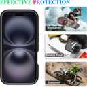 wahhle Compatible with iPhone 16 Plus Case, Magnetic Built in Screen Protector Full Body Shockproof Slim Fit Bumper Protective Phone Cover 6.7'' Men Women-Black/Clear