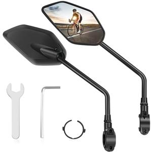 Amazon.com : Bike Mirror Handlebar Mount Adjustable 1 Pair, Electric Bike Mirrors for Handlebars Long Stem, Bike Mirrors for Ebike, Ebike Mirrors with HD Lens, Electric Scooter Mirrors for Bicycle, Ebike Accessory : Sports & Outdoors