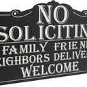 2 x No Soliciting Sign for House, 13.4x8 Inch Wall Mounted, Acrylic No Soliciting Sign, Easy Install, Home, Office, front, Doors, Walls, Windows,