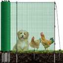 3x50 FT Temporary Fence for Backyard,Temporary Fence with with 9 Fiberglass Posts,Windbreak Rope,Ground Peg,Plastic Garden Fence,Safety Barrier Fence Roll for Backyard Outdoor Animal Protect