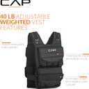 CAP Barbell Adjustable Weighted Vest | 40lbs | Heavy-Duty Workout Vest with Removable Iron Weights for Strength Training, Cardio, Running, and Calisthenics, 40-pound