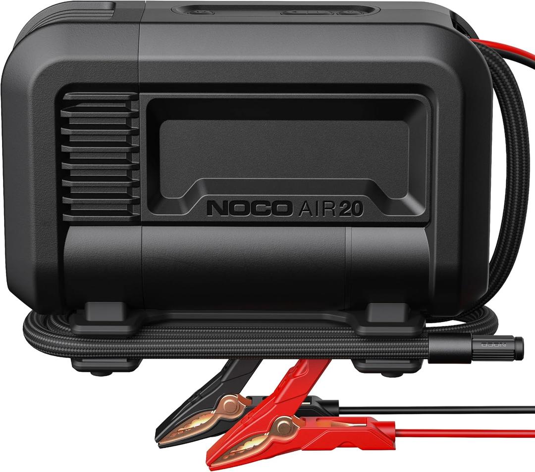 NOCO AIR20: UltraFast 20A Tire Inflator - 12V Portable Air Compressor Pump 47 SLPM Airflow Inflates 040 PSI in 2.5 Minutes Digital Gauge + Auto-Shutoff