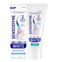 Sensodyne Clinical White Toothpaste Clinically Proven Whitening for Sensitive Teeth, Enamel Strengthening, 2.3 oz, Best By: 2028/07