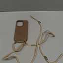 ZTOFERA for iPhone 16 Pro Case with Strap,Crossbody Phone Case with Adjustable Neck Shoulder Lanyard,Soft Silicone Shockproof Protective Phone Cover for iPhone 16 Pro 6.3 inch-Brown