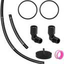 RUHUALIFE Pool Chlorinator Parts, 1/2" NPT Tube Connector, 5/8" OD Tube, Screen and O-Rings Compatible with Pentair Rainbow Auto Feeder/Chlorinator 320 322 Replace#: R172272 R172091 R172009 R172255