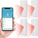 eMylo Zigbee Motion Sensor, Smart Motion Detector, Indoor Motion Sensor, PIR Motion Detector Alert Smart Motion Sensor Security System, Zigbee Hub Required, Compatible with Alexa and Google(4 Packs)