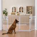 No Pawblems Freestanding Dog Gate with Door for Indoor & Outdoor, 36'' Tall
