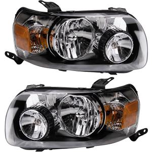 TRQ 2 Piece Headlight Assembly Set Driver & Passenger Side Compatible with Ford Escape 2005-2007 FO2518102 FO2519102 5L8Z 13008FC 5L8Z 13008FD 7L8Z13008A 7L8Z13008D