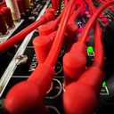 SSMS - Luigis Modular M-PAR Right Angled Eurorack Patch Cables - Package of 5 Blue Cables (60cm)