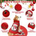 Christmas Dog Sweaters for Small Medium Large Dogs and Cats,Pet Soft Warm Holiday Outfit Girl & Boy,Pup Winter Clothes Turtleneck Double Knitting Collar for Outdoors Playing (Snowman,X-Large)