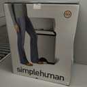 simplehuman 50 Liter / 13.0 Gallon Rectangular Kitchen Step Trash Can, Brushed Stainless Steel