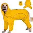 ADNIKIA Dog Raincoat, Waterproof Dog Rain Jacket with Removable HoodAdjustable 4 Legs Pet Poncho with Leash HoleReflective Stripe Hooded Snowproof Windproof Clothes for Small to 3X-Large Dogs, 2XL (XXL, Green)