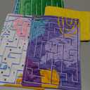 5 Pcs Marble Maze Mat Sensory Fidget Stress Relief Toys,Sensory Mat Anxiety Calming Toys,Tactile Sensory Toys for Kids Adults Teens Autism with Special Needs School Classroom Home Supplies, 2 Sizes