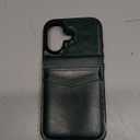 KIHUWEY Compatible with iPhone 17 Case Wallet with Credit Card Holder, Flip Premium Leather Magnetic Clasp Kickstand Heavy Duty Protective Cover for iPhone 17 6.3 Inch (Dark Green)