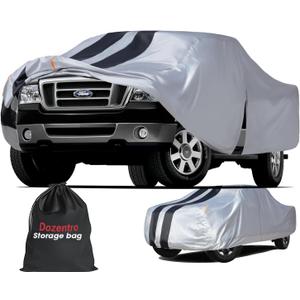 Ford F-150 Truck Cover Custom Fit 2008-2026 SuperCrew Cab Short Bed(5.5'-6.5') with Door Zipper, 12 Layer Pickup Truck Cover Waterproof All Weather, Car Tarp for Wind Dust Sun etc Protection.