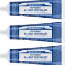 Dr. Bronners All-One Toothpaste Pack of 3 Peppermint, 5 oz Fluoride-Free Toothpaste for Adults, SLS-Free, 70% Organic & Natural Ingredients, Vegan, Helps Freshen Breath & Reduce Plaque