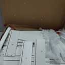 VASAGLE Nightstands with Charging Station, Set of 2, AC Outlets and USB Ports, Bedside Tables, Side Tables with 3 Drawers, Modern Style, 13.8 x 15.7 x 23.2 Inches, Cloud White ULET731W16