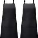 3 x 2 Pack Aprons for Cooking with Pockets for Women Men Chef Kitchen Apron BBQ Adult Bibs
