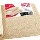 Asvin Soft Textured Bath, Shower, Tub Mat, 24x16 Inch, Phthalate Free, Non Slip Comfort Bathtub Mats with Drain, PVC Loofah Bathroom Mats for Wet Areas, Quick Drying (Beige)