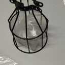 Retisee 4 Pack Farmhouse Vintage Industrial Metal Lamp Guard Cage, Adjustable Industrial Light Cage Replacement, Black DIY Lamp Shade Replacement Accessories for Hanging Pendant Lighting, 4.72 x 4.72 x 7.09 inch