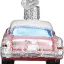 Old World Christmas Glass Blown Ornament Classic Car (46023) , Pink