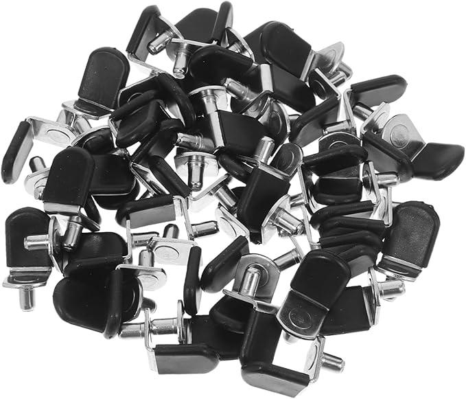 DOITOOL 50pcs Pegs for Shelves Cabinet Shelf Brackets Glass Supports Replacement Easy Install Non-Slip