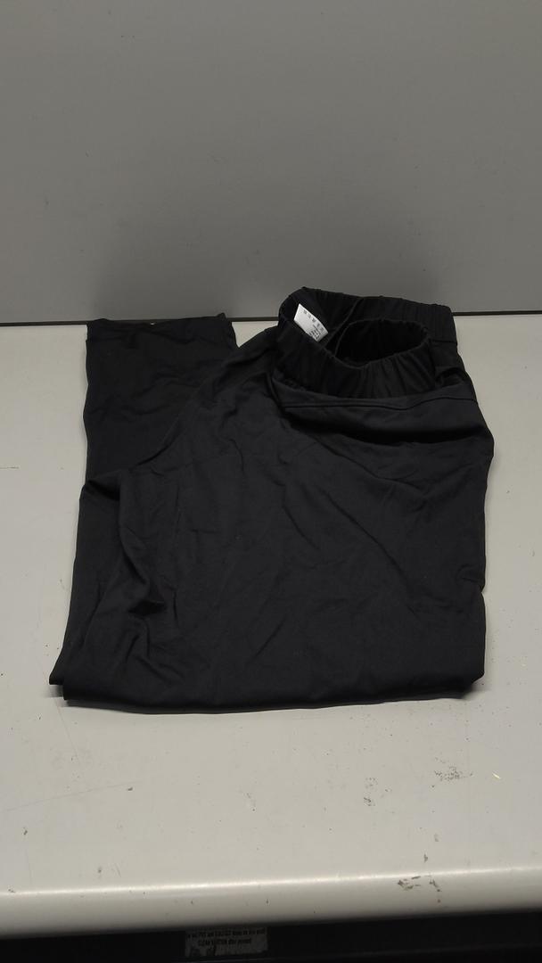 Willit Women's Yoga Capris Pants High Waist Leggings Crop Straight Leg Athletic Exercise Workout Capris 21" (XL, Black)