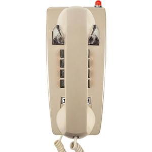 Sangyn Retro Wall Phones for Landline with Mechanical Ringer Corded Telephone Wall Mounted with Indicator Waterproof Old Style Landline Phones for Home Kitchen, Beige