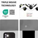 NICETOWN Thermal Insulated Blackout Short Curtain - Bathroom Curtain Gray Tie Up Shade for Small Window, Window Valance Balloon Roman Blind (Rod Pocket Panel, 46 inches W x 63 inches L)