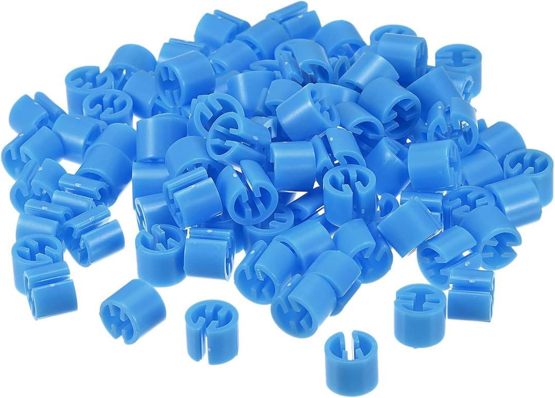 MECCANIXITY Clothes Hanger Marker Blank Fit 3.5mm Rod for Garment Color Coding Blue Count 300