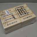 Hungdao 24 Pack Mini Dominos Set for Kids Adults Bulk Double 6 Dominoes 28 Tiles Wooden Traditional Board Games Double Six Standard Dominoes Party Favors Gifts Travel Family Games Toys with Wood Case